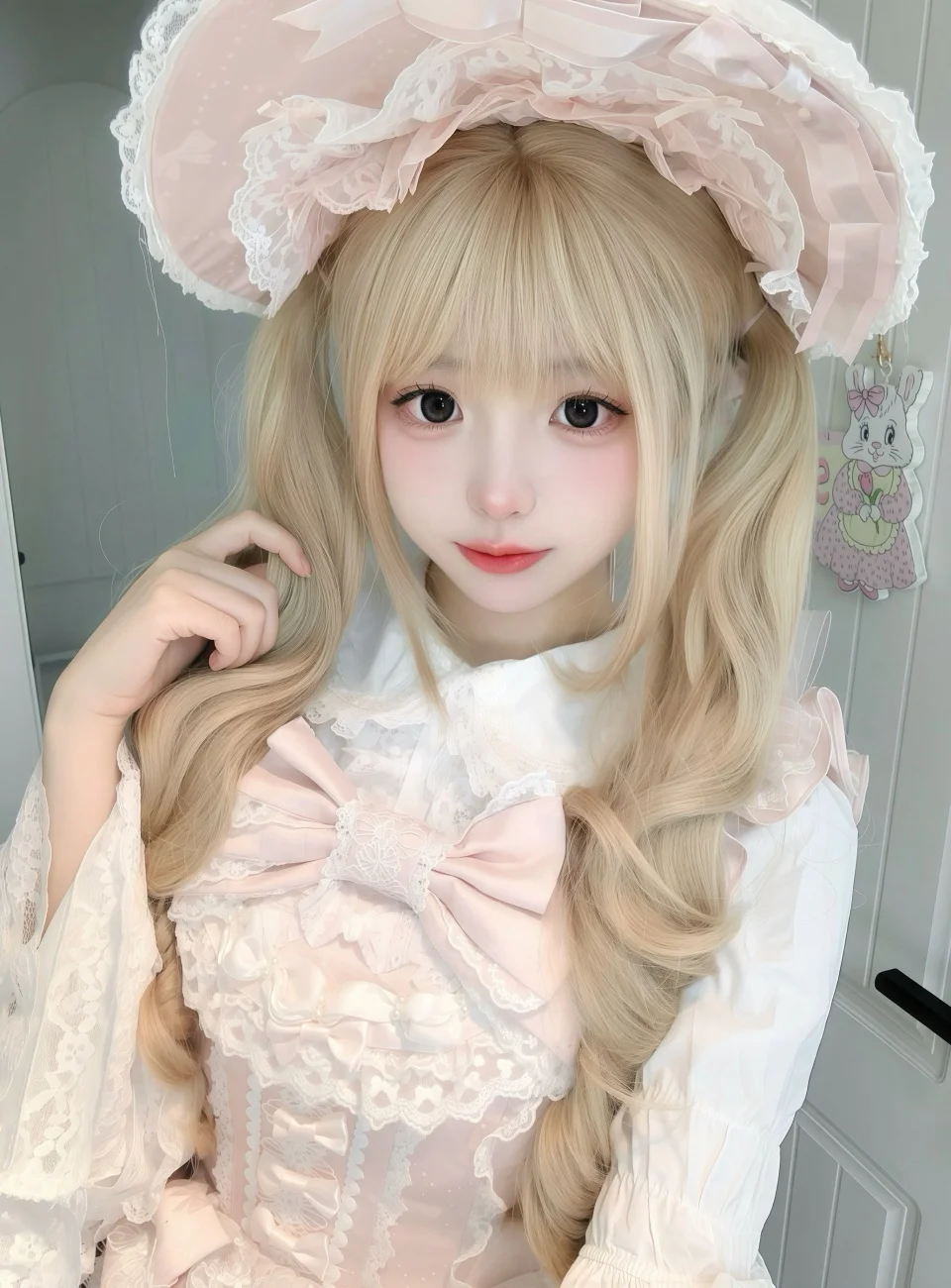 OLACARE الاصطناعية قصيرة تأثيري عيد الميلاد هالوين بوب براون شعر مستعار أشقر مع ذيل حصان طويل مجعد شعر مستعار طبيعي للنساء