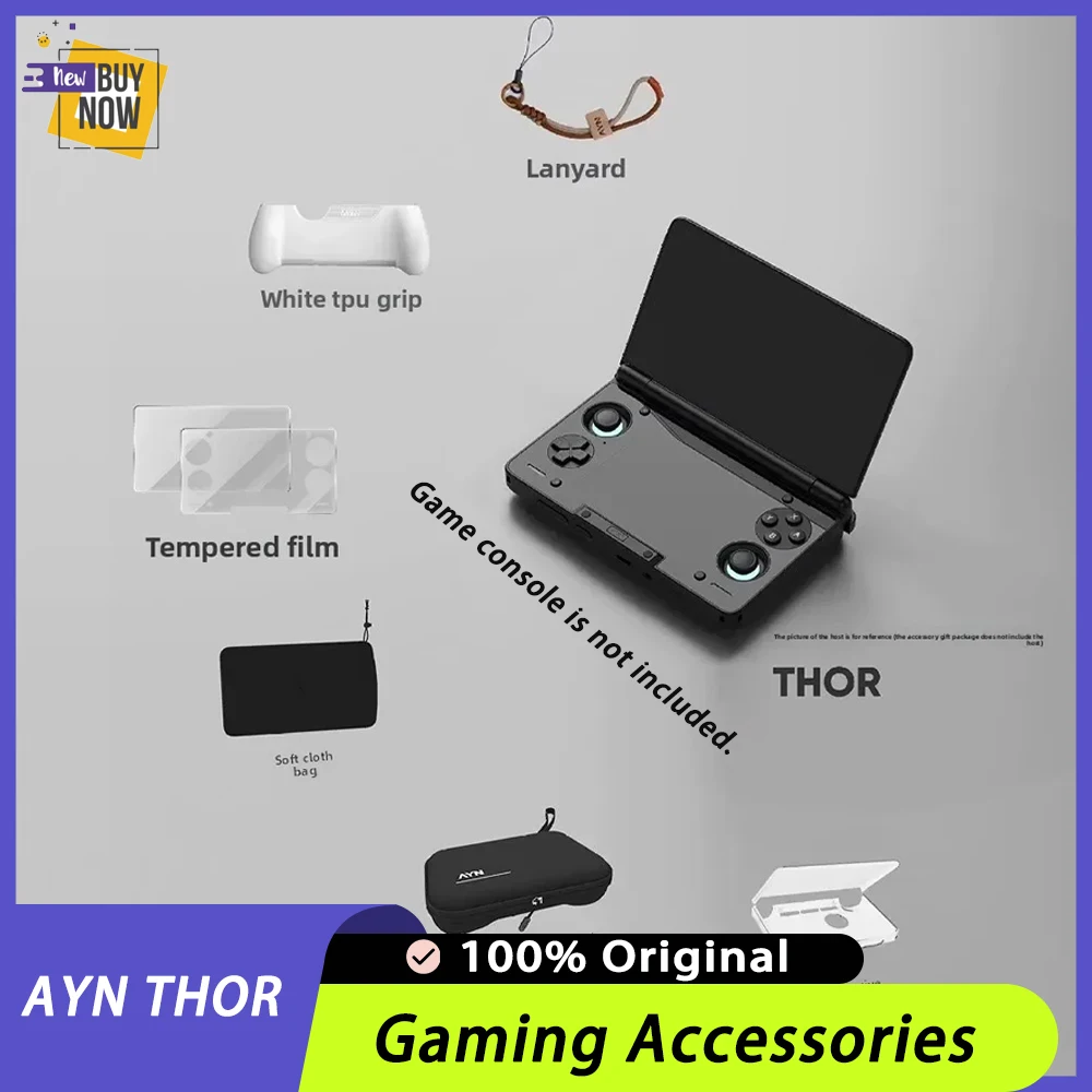 AYN THOR étui de protection double écran rabattable appareil portable accessoires de jeu sac de rangement lanière sac souple pour cadeaux AYN THOR