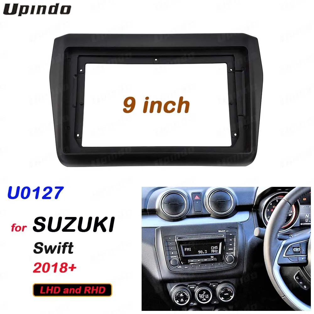 2 Din 9 Inch Car Radio Installation DVD GPS Mp5 Plastic Fascia Panel Frame for Suzuki Swift 2018+ Dash Mount Kit