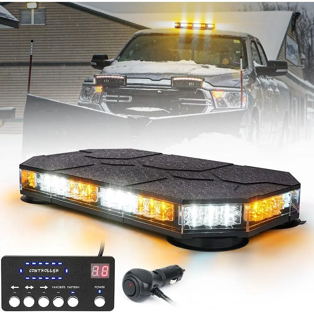 

Светодиодная проблесковая балка LUMENIX LED Rootop с контроллером, магнитным креплением, для предупреждения о дорожных работах, для снегоуборочных машин или тягачей