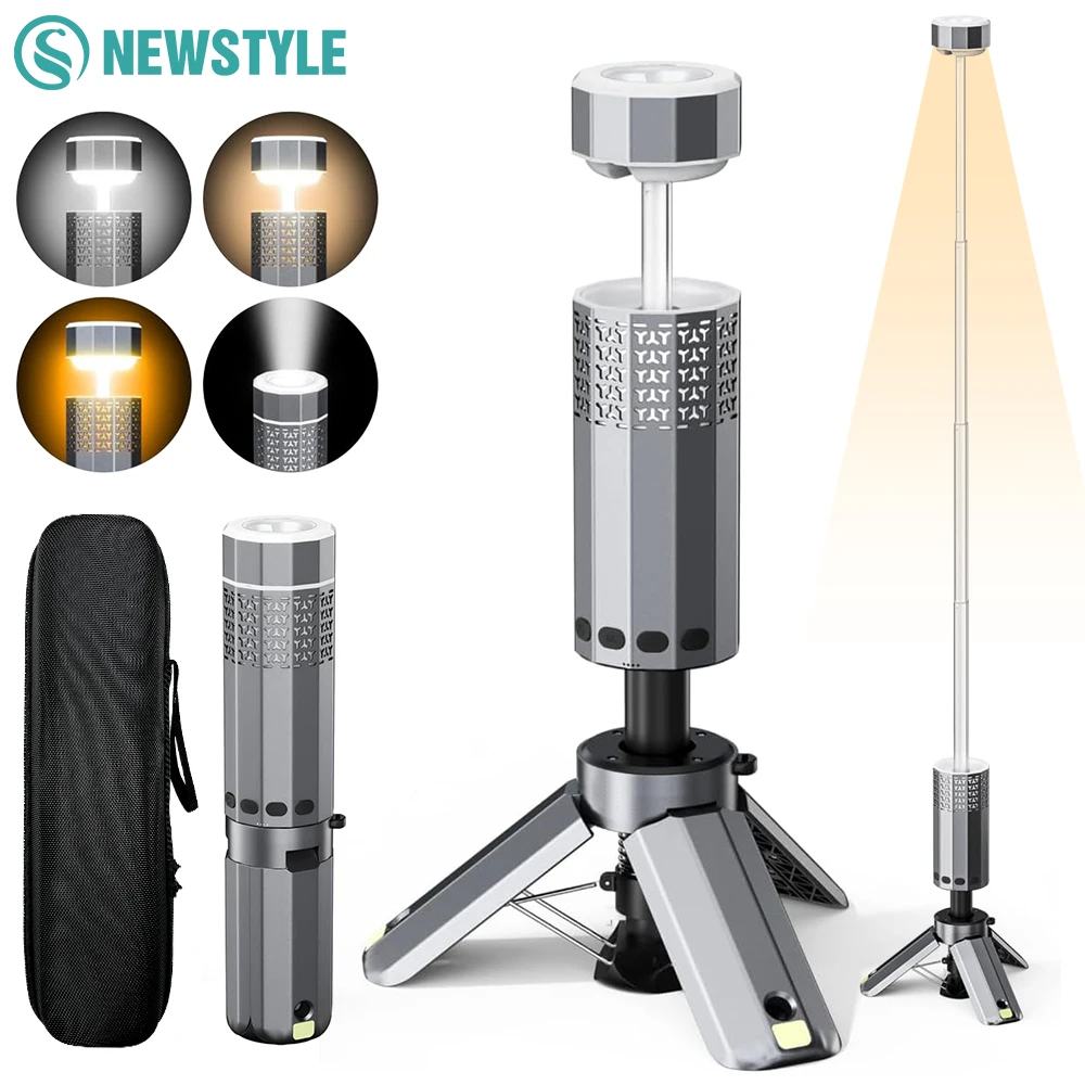 

Rechargeable Camping Light 15600mAh Telescopic Camping Light Magnetic Portable Collapsible Table Lantern Waterproof Emergency