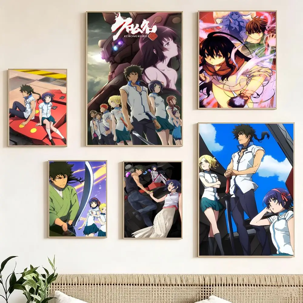 Japanese Anime K-Kuromukuro Poster Pegatina artistica HD autoadhesiva impermeable para salon dormitorio