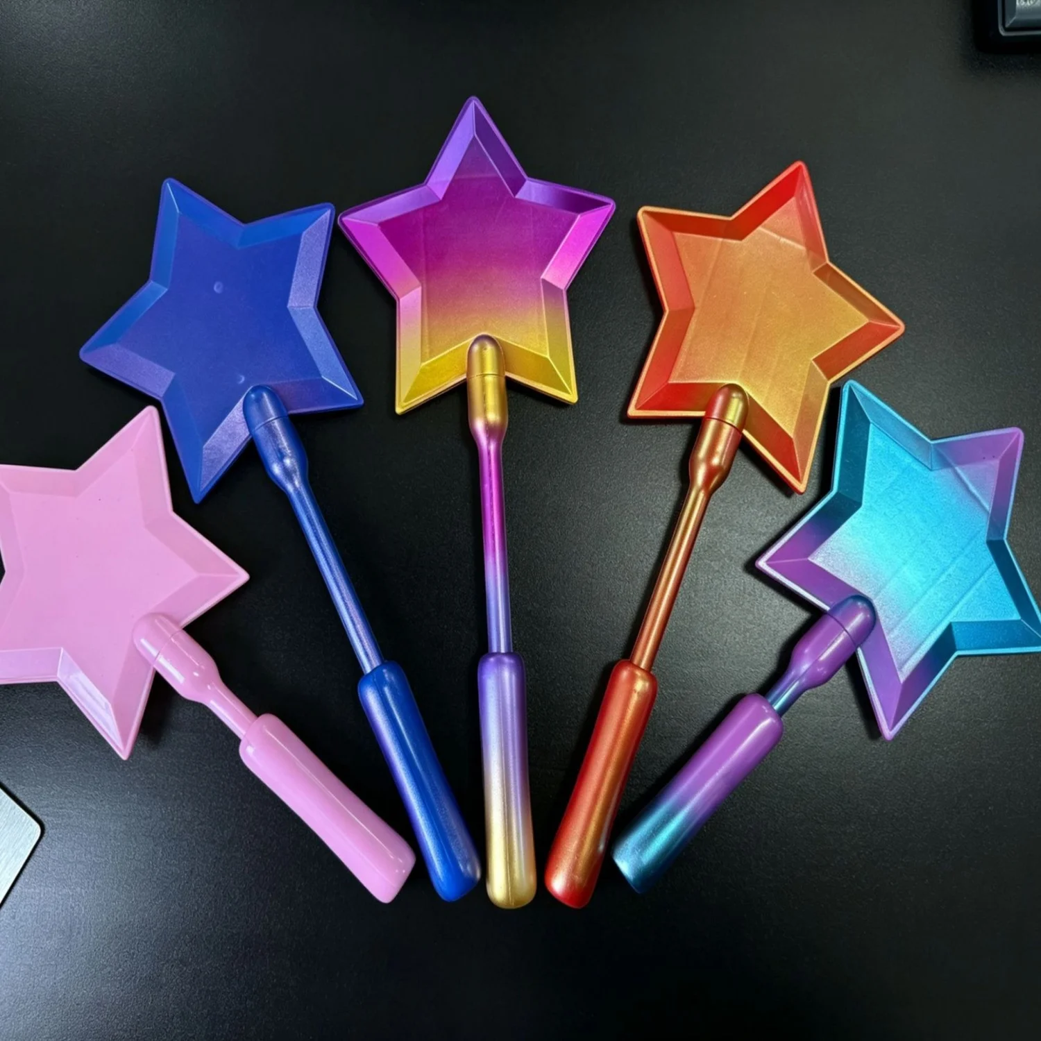 3D-Gedruckter Zauberstab-Kreditkartenhalter mit Tap-Zahlungsfunktion, Tragbarer Niedlicher Lustiger Stern-Zauberstab-Ständer, Buntes Neuartiges Partygeschenk