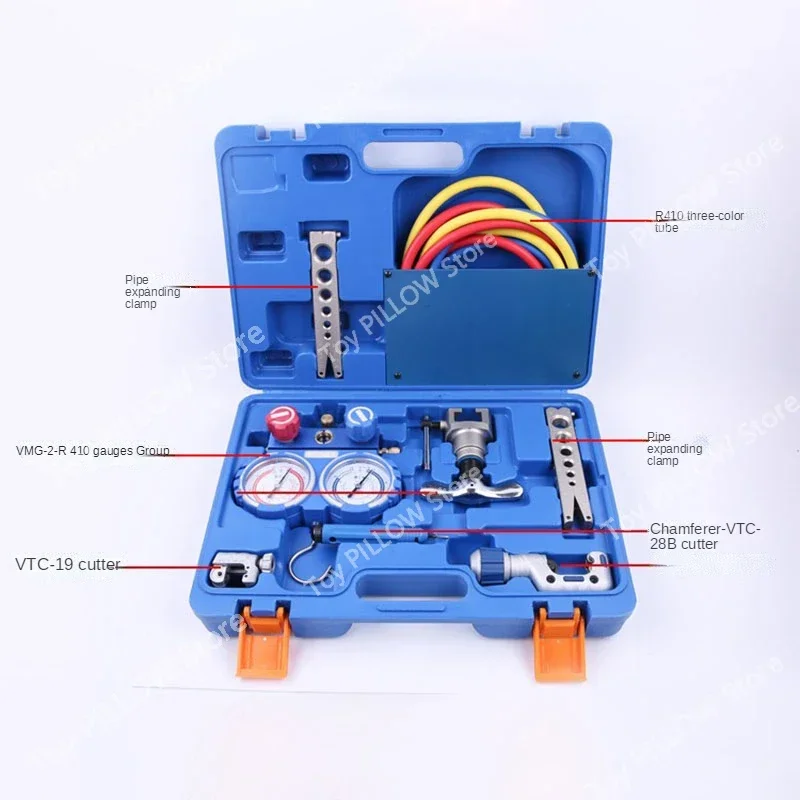 VTB-5B combination toolbox  Manifold Gauge Set Flaring chamfer cutter Refrigeration Integrated flaring tool kits