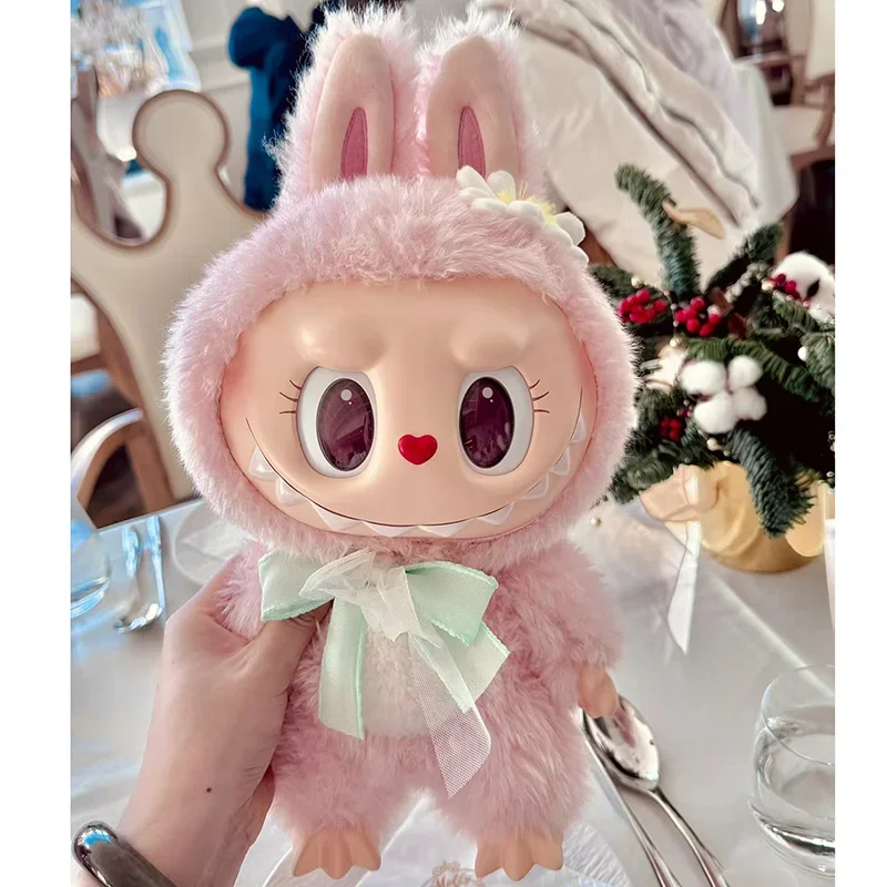 Labubu The Monsters Exciting Macaron Vinyl Kawaii Plush Toys Cute Doll Labubu Action Figure Room Decoration Doll Kids Gifts Toys