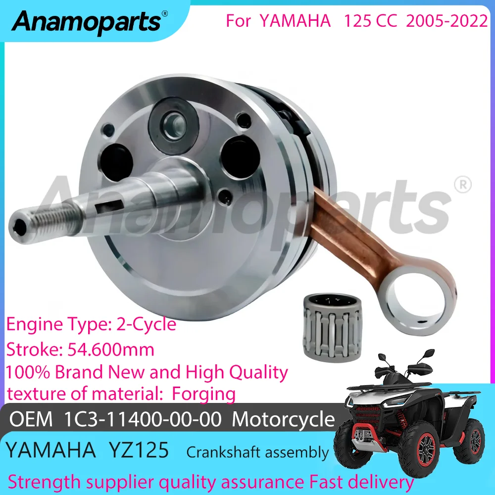 Motorcycle engine Crankshaft assembly parts fits for 2005-2024 YAMAHA YZ125 YZ 125 CC 125CC 1C3-11400-00-00 B4X-11400-00-00