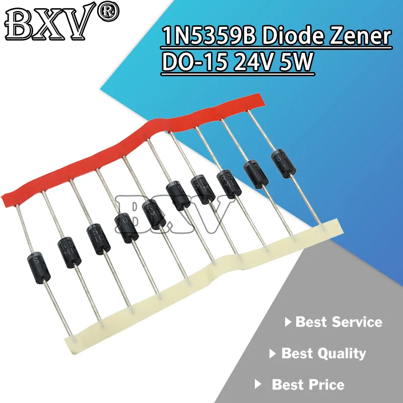 20PCS 1N5359B IN5359B 1N5359 DO-15 24V 5W 1N5359BRLG Diode Zener