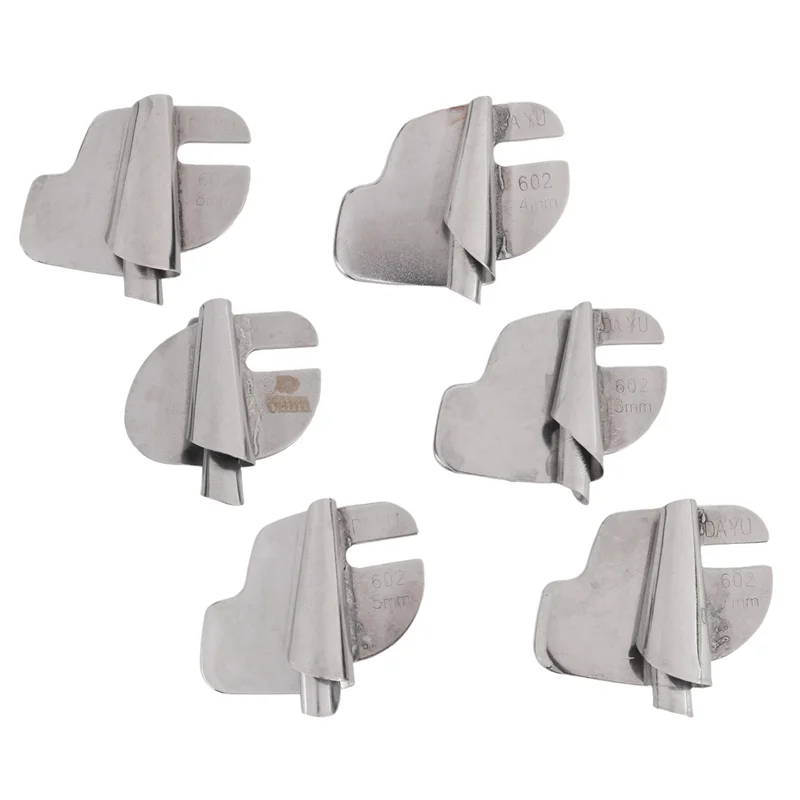 AAAN-6 قطعة الخياطة توالت هيمر القدم المعدنية 3 مللي متر-8 مللي متر واسعة ضيقة توالت هيم ماكينة خياطة قطعة قدم الضغط في ماكينة الخياطة عدة