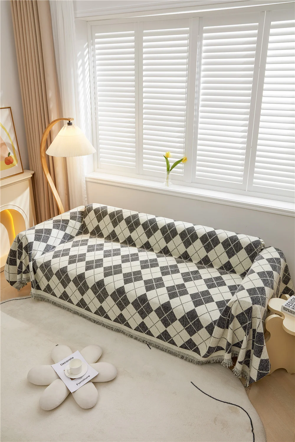One plush sofa towel sofa cover with thick padding, pet-friendly and anti-slip sofa mat, furniture protector, suitable for bedro