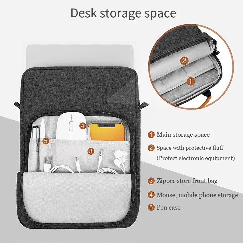 ISY ALYN-Sac à bandoulière étanche et décontracté pour tablette Apple Huawei 11 et 13 pouces Mi 13, sacoche portable ISub