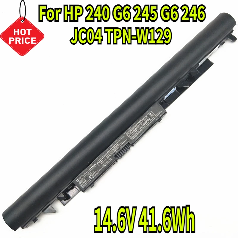 

14.6V 41.6Wh New JC04 TPN-W129 W130 C129 C130 Laptop Battery for HP 240 G6 245 G6 246 G6 250 G6 255 G6 15-bw0xx 17-bs584ng