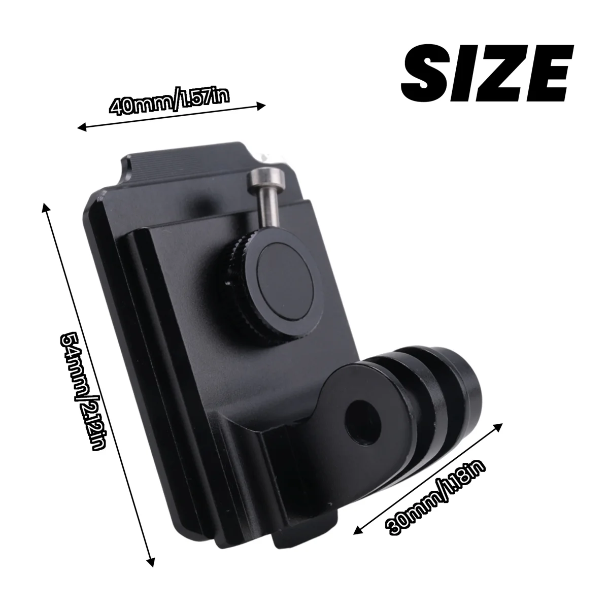 LSJD Action Camera Aluminum Alloy Helmet Fixed Mount Base Adapter for Gopro 11 10 9 8