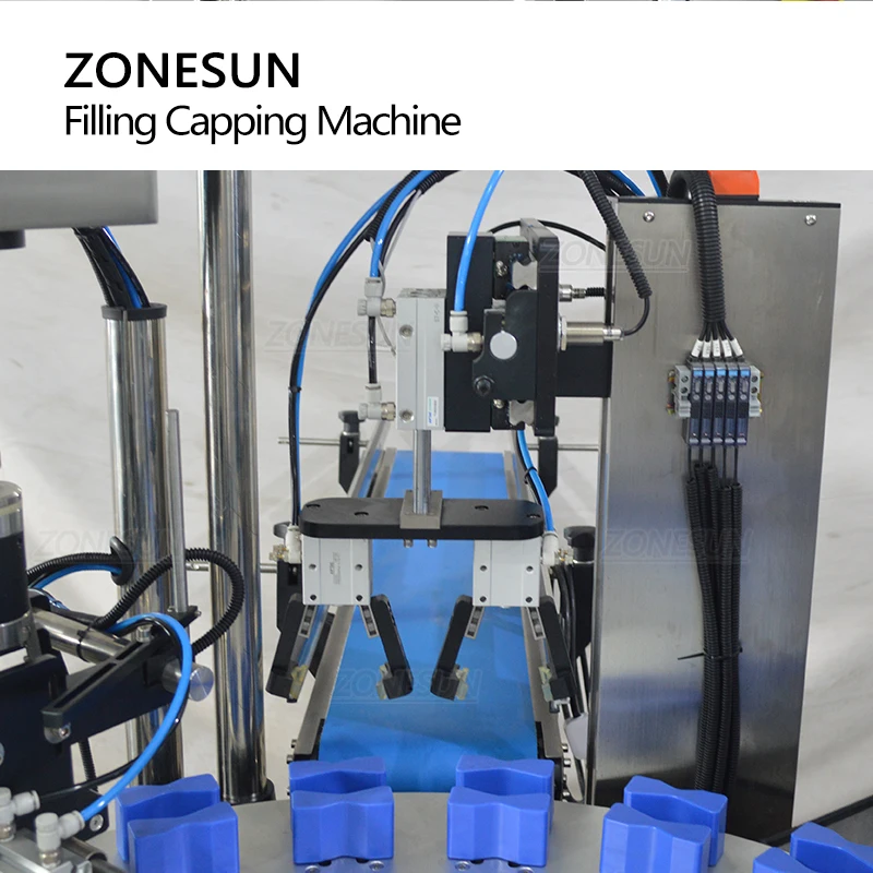 ZONESUN ماكينة تعبئة وتغطية الكريمة الأوتوماتيكية غسول الحاويات غطاء المسمار مرطب إنتاج مستحلب الحبر ZS-SRFC