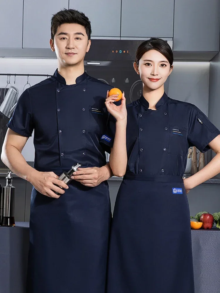 Atacado duplo breasted chef uniforme restaurante hotel cozinha catering jaquetas serviço de alimentos cozinhar café workwear roupas chef