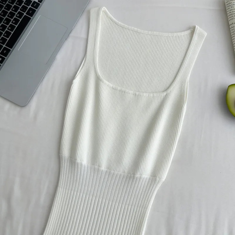 2025 wysokiej jakości moda damska dzianina długa sukienka nowa letnia szczupła sweter sukienki wieczorowe kamizelki midi szata odzież damska