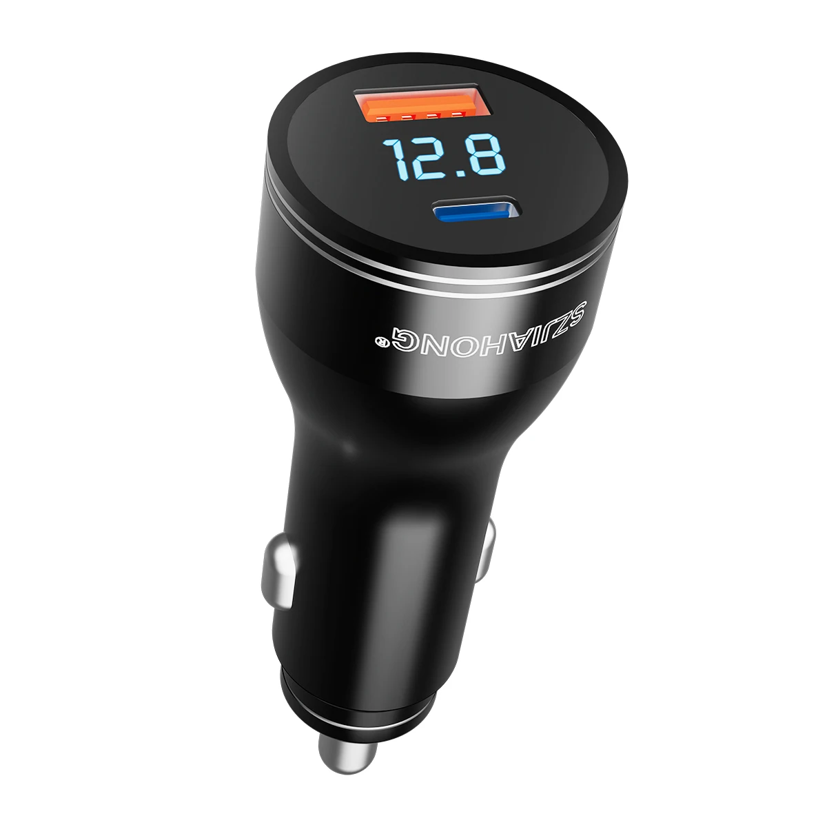 

Dual Port Digital Display Smart Car Charger Adapter Fast 5A Charging QC3.0 PD140W USB C 100W OTP OVP 2A Phone SCP