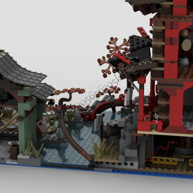 Populaire 2247 pièces MOC Temple d'Airjitzu modulaire bloc de construction modulaire modèle affichage jouet assemblage cadeaux de noël créatifs