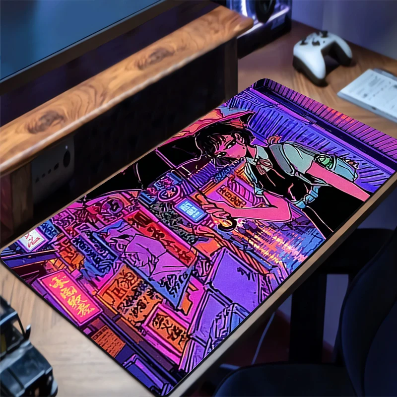 Mouse pad psychedelic style professional eSports game players Speed Lock Edge Rubber Game Desk big Mousepad Keyboard Mat