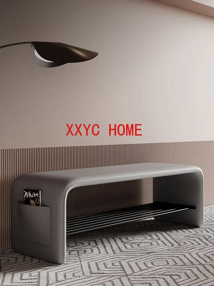 Home Doorway Simple Footstool Cloakroom Storage Bench with Storage Multifunctional