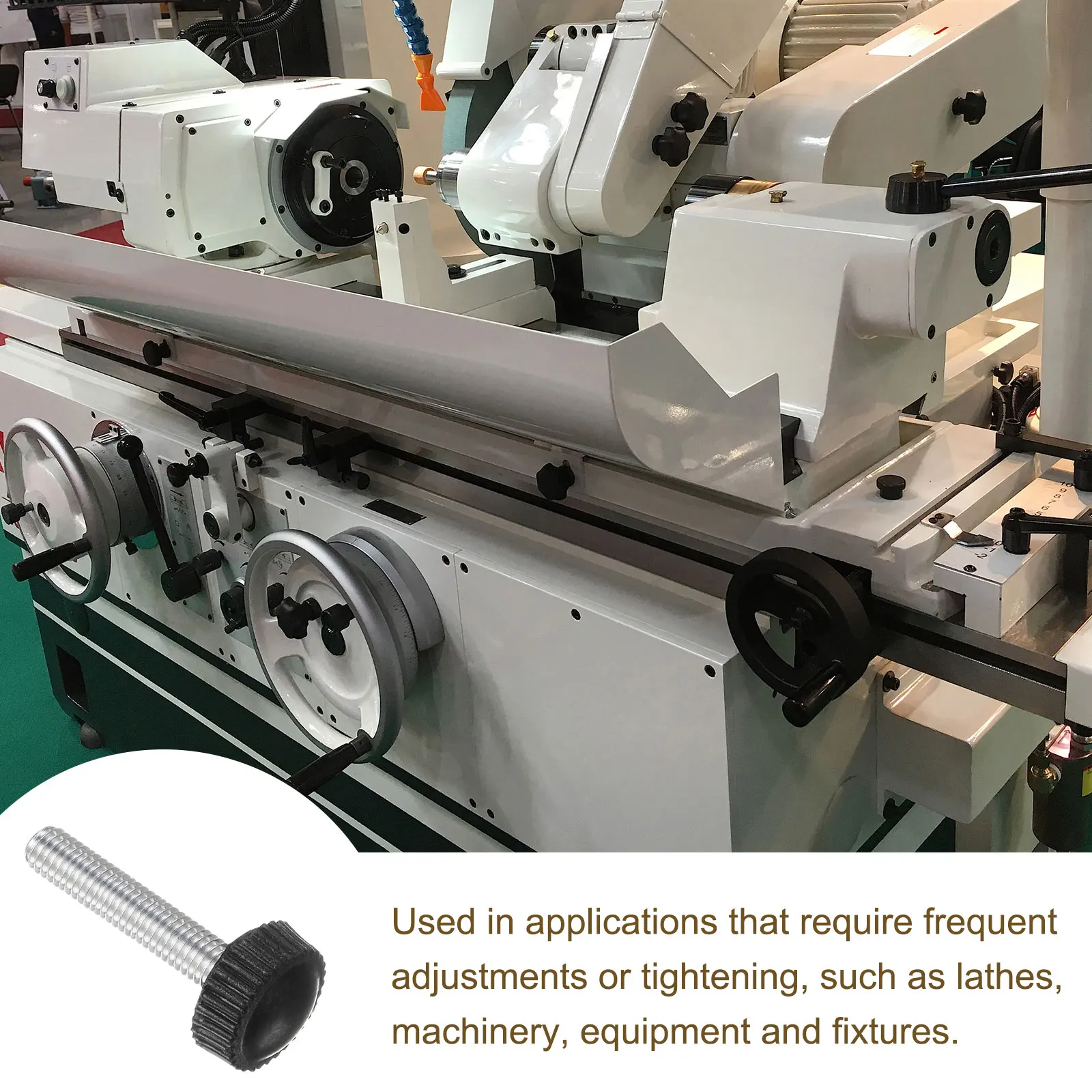 20 peças botão serrilhado de rosca macho métrica botão de fixação de parafuso de polegar preto