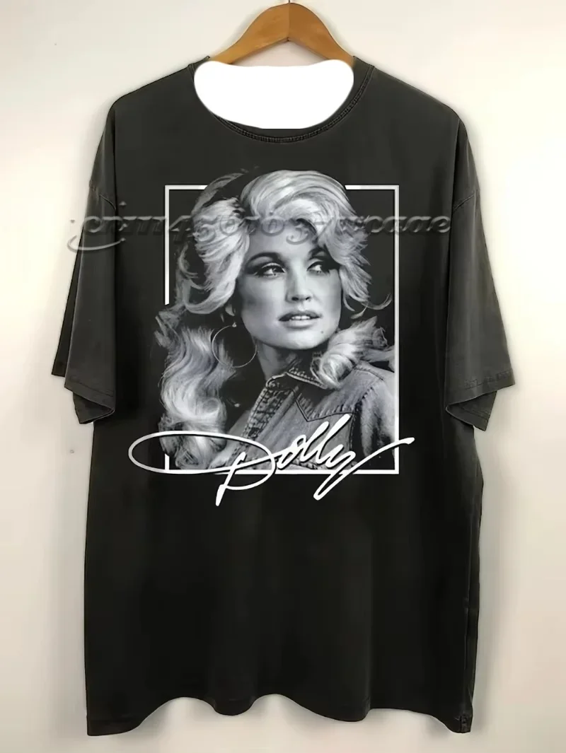 26/27 FamilyMatching Dolly Parton Collection T-Shirt Gedenkstück Sammlerstück Amerikanisches Vintage-Sänger-Porträt-Print-T-Shirt – Detail 5