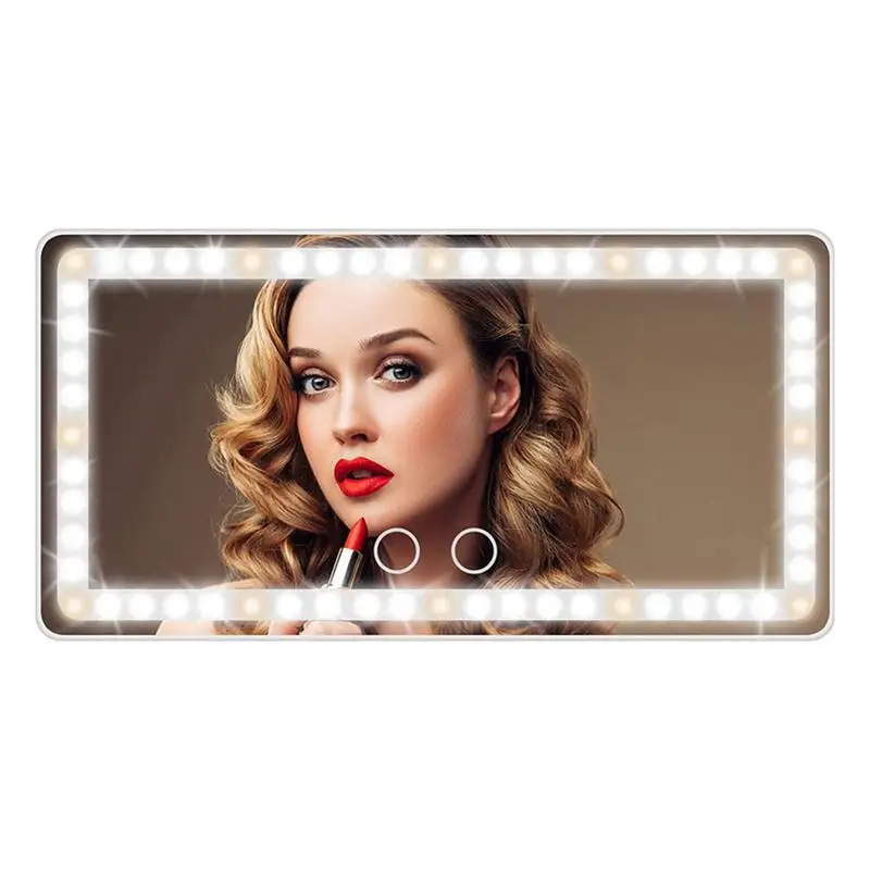 LED Lighted Sun Visor Vanity Mirror LED Rechargeable Vanity Mirror User-Friendly Car Accessories Auto Cosmetic Mirror For Travel