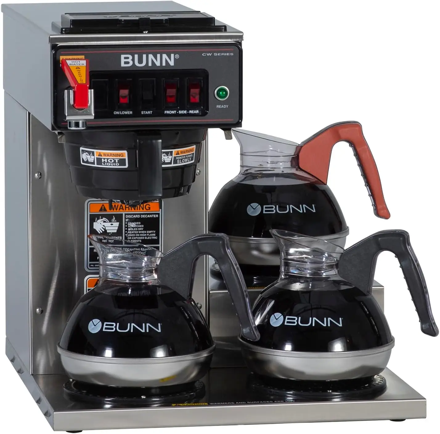 Automatic Commercial Coffee Brewer with 3 Lower Warmers (120V)