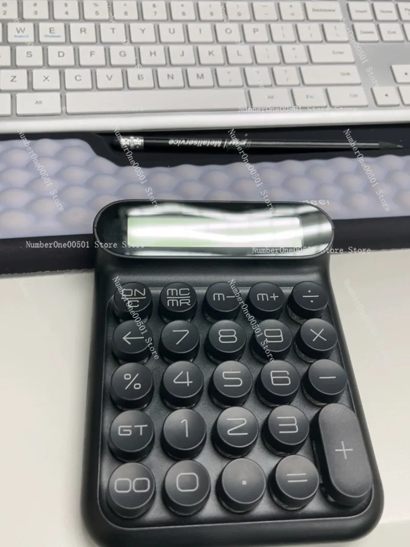 

Mechanical shaft button calculator battery model office portable calculator cute girl heart