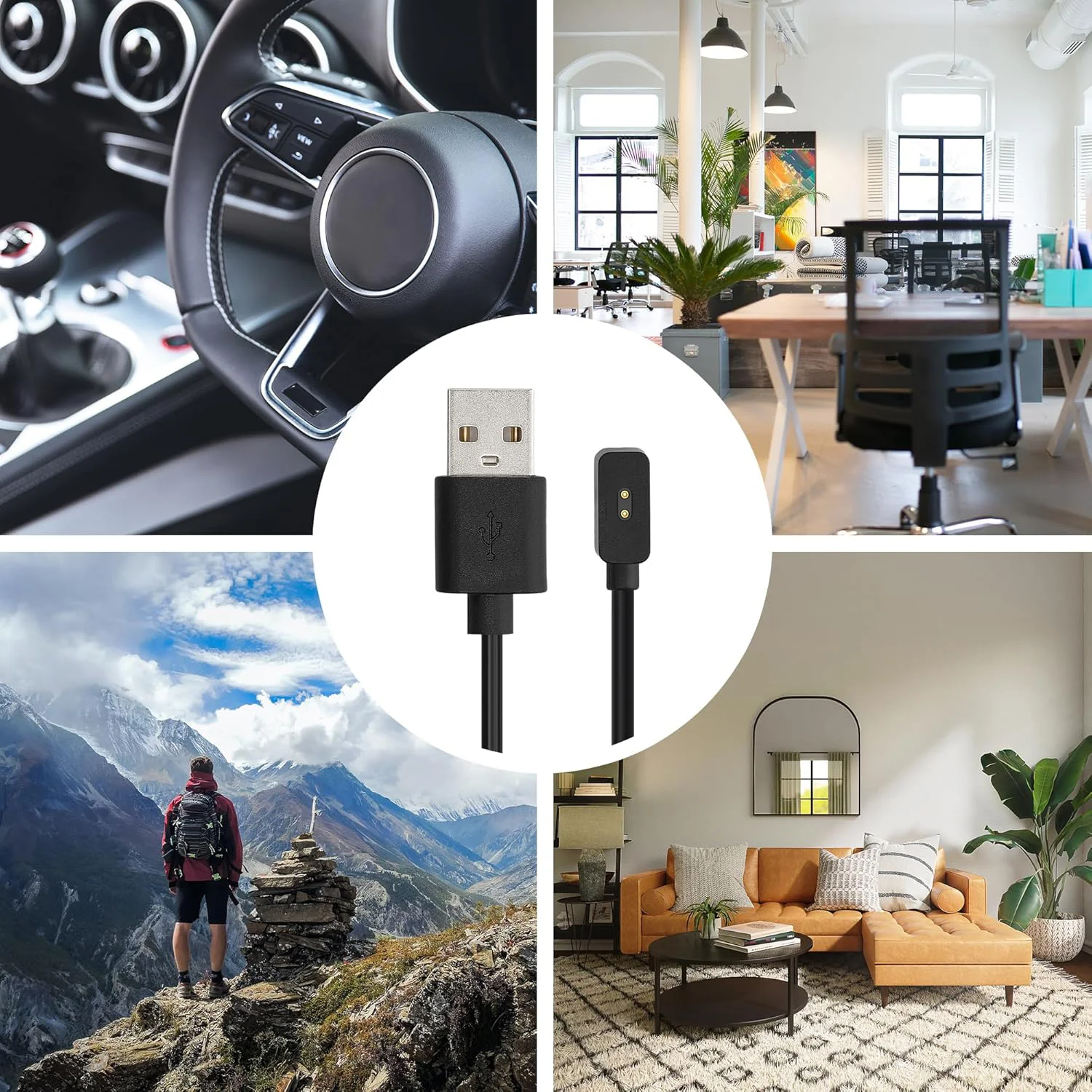 Charging Cable For Redmi Watch 5 Lite / Xiaomi Mi Band 8/9/ Redmi Band 2/ Watch 3 Active / Smart Band 8 Pro USB Magnetic Charger - view 6