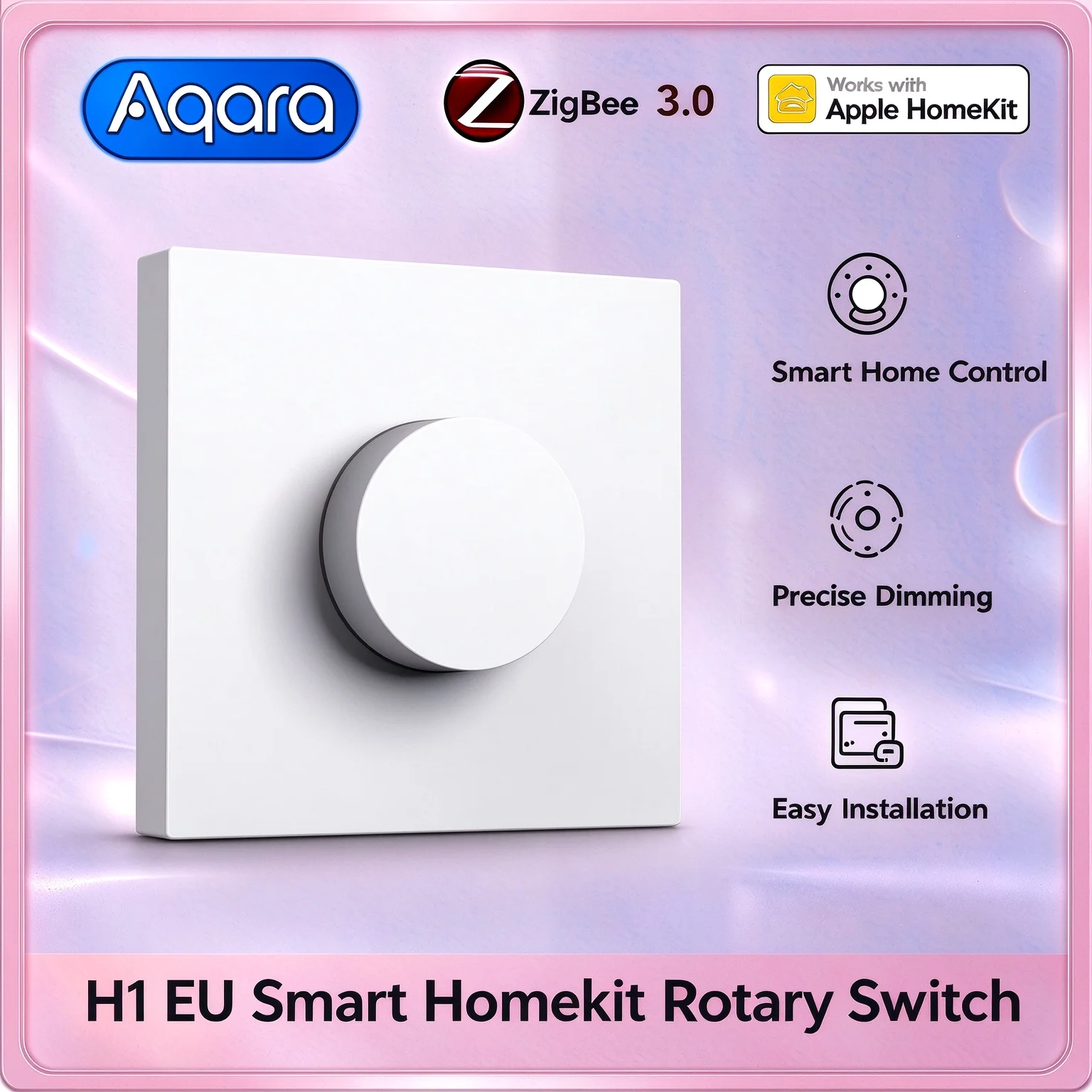 Aqara H1 EU Zigbee 3.0 Wireless Rotary Smart Knob Dimmer Switch Apple HomeKit Brightness Adjust Smart Home Controller