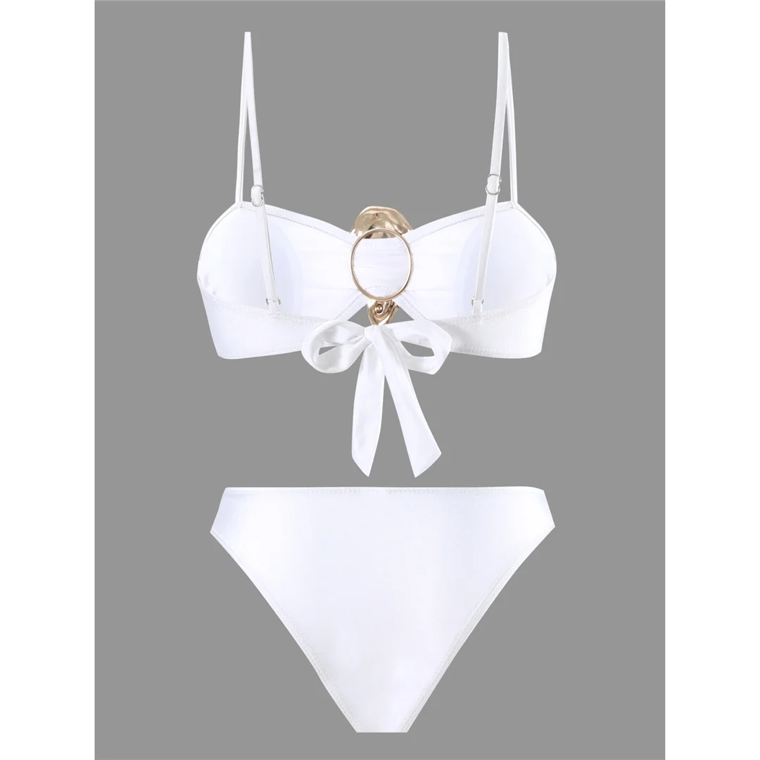 S - XL, mit Rock, brasilianischer Bikini, Damen-Badeanzug, dreiteiliges Bikini-Set, Damen-Badebekleidung, gepolsterter Badeanzug, Badeanzug, Schwimmbekleidung V6635 – Detail 5