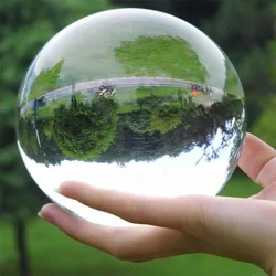F2 Clear Lens Globe Crystal Glass Ball Stand 60mm 70mm 80mm Lensball for Sphere Photography Decoration Home Decorative Balls