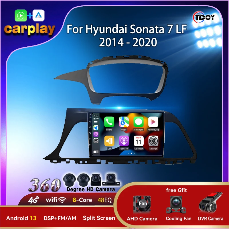 

2Din Android Multimedia Player For Hyundai Sonata 7 LF 2014 - 2020 Autoradio 8Core 4G WIFI Carplay Android Auto Wireless FM GPS