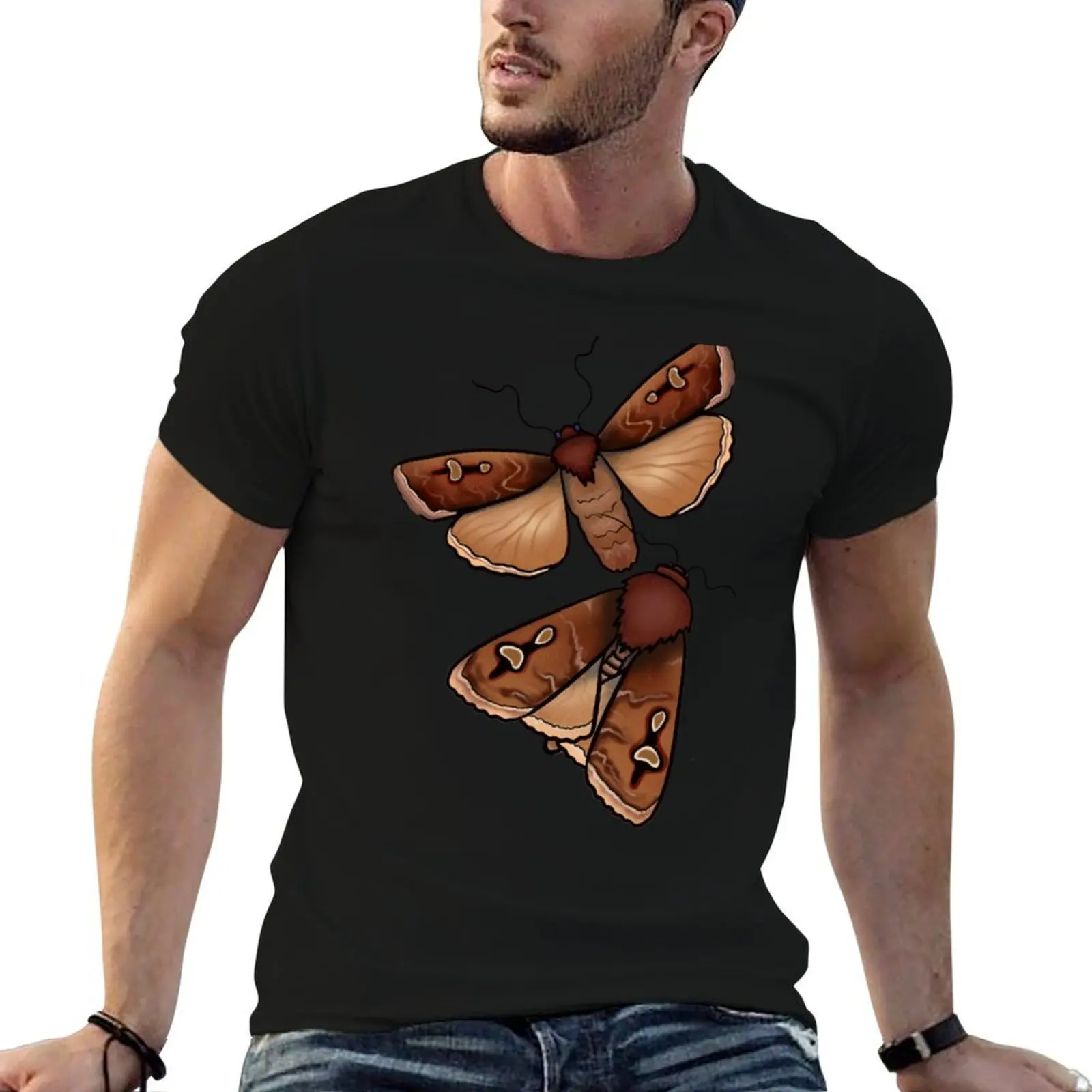 Bogong Moths T-Shirt blue archive clothes shirts graphic tee men