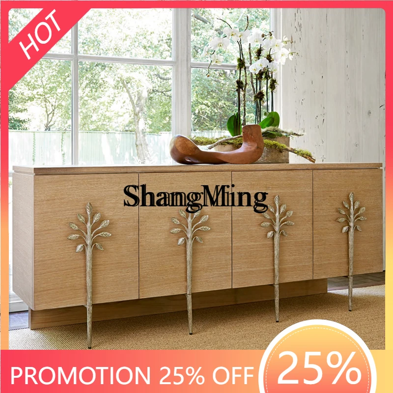 

CL retro solid wood dining side cabinet, light luxury living room foyer entrance, TV, tea cabinet