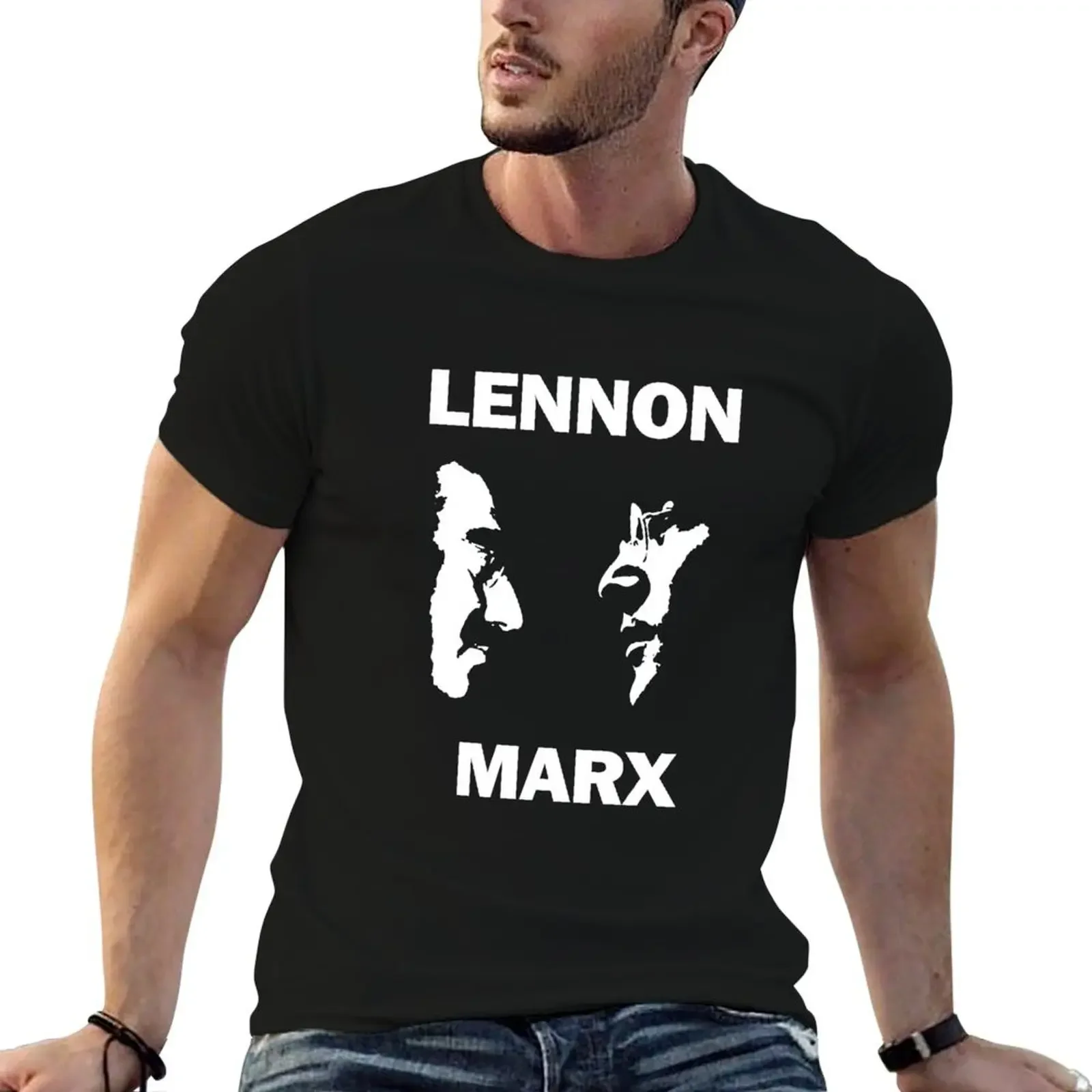 

Lennon Marx T-Shirt blue lock for a boy shirts graphic tees funny shirt cotton Men's t shirts