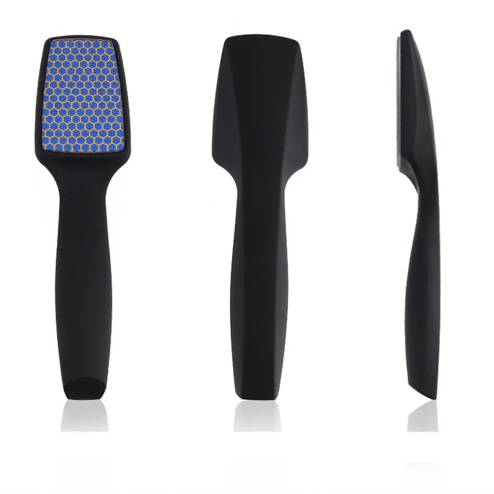 ตะไบเท้านาโนคริสตัล 1 ชิ้น สำหรับขจัดผิวหนังที่ตายแล้ว อุปกรณ์ทำเล็บเท้าแบบพกพา ขัดหนังด้าน ขจัดเซลล์ผิวที่ตายแล้ว สีดำ อุปกรณ์ดูแลเล็บ