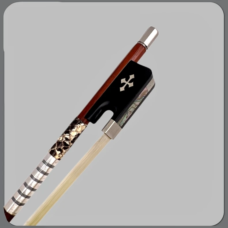 Brazilwood Violin/viola/cello Bow 4/4 3/4 1/2 1/4 1/8 professional Fiddle Bow，natural Siberia white horsehair parts