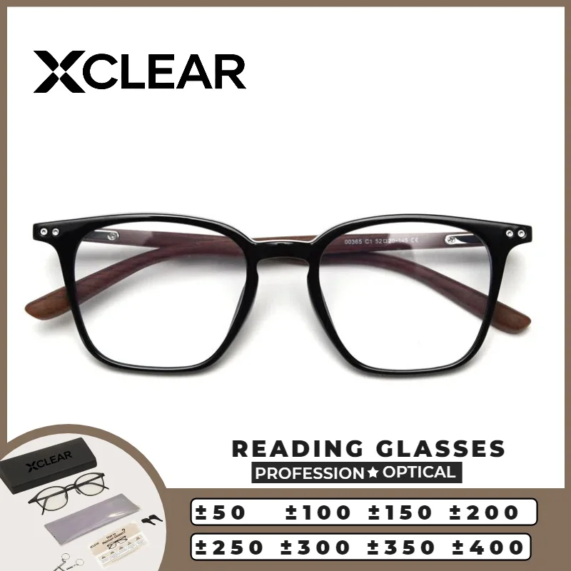 

XCLEAR New Square Oversize Frame Anti Blue Light Myopia Eyewear Anti-reflection Reading Glasses Customizable Progressive Glasses
