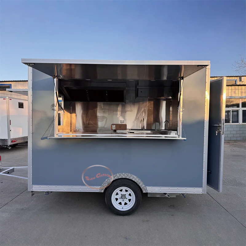 

Compact Exquisite Mobile Outdoor Food Trailer for Business Traveling Kebab Doner Rotisserie Grill Pizza Gourmet Food Wagon