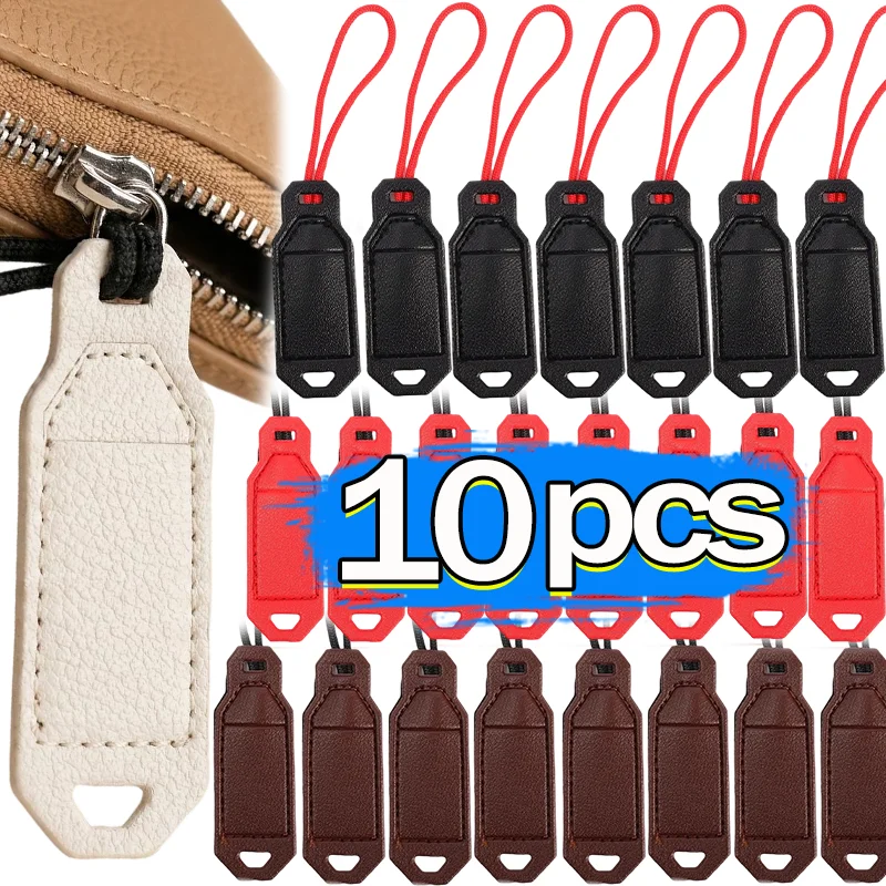 

10/1pcs Glow Leather Zipper Tie Multi Color Zipper Pull for Wallet Backpack Luggage Outdoor Accessory Easy Install Keychain