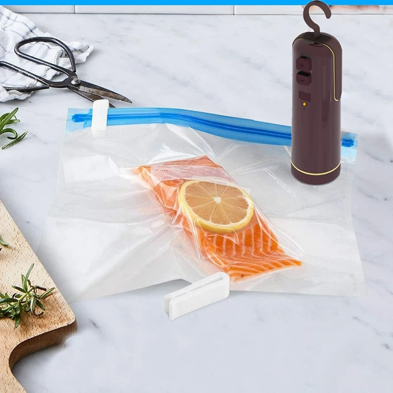 O aferidor bonde portátil do vácuo, bomba do aferidor do vácuo para sacos do armazenamento do vácuo com zíper 2