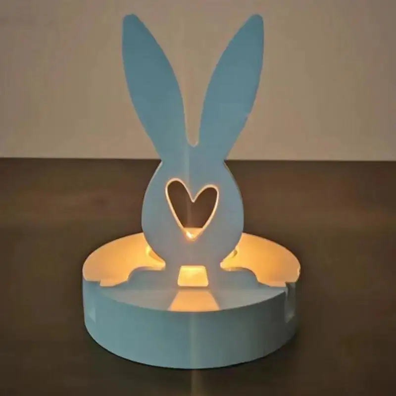 Easter Bunny Silicone Mold Resin rabbit figurine mold DIY scented candle mold Epoxy Resin Casting decorative ornament home decor