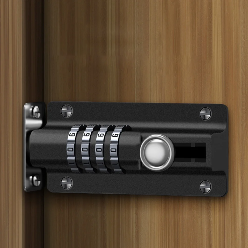 สมาร์ทประตูล็อค Deadbolt Barrel เลื่อนตู้เสื้อผ้าแบบพกพาอัจฉริยะสีดํารวมกันล็อคโรงแรม