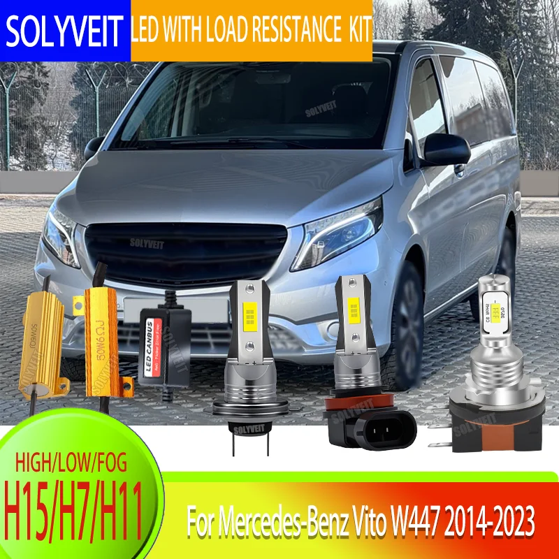 

Quiet LED Operation at More Power Hi Lo Fog With load resistance For Mercedes-Benz Vito W447 2014 2015 2016 2017 2018 2019-2023