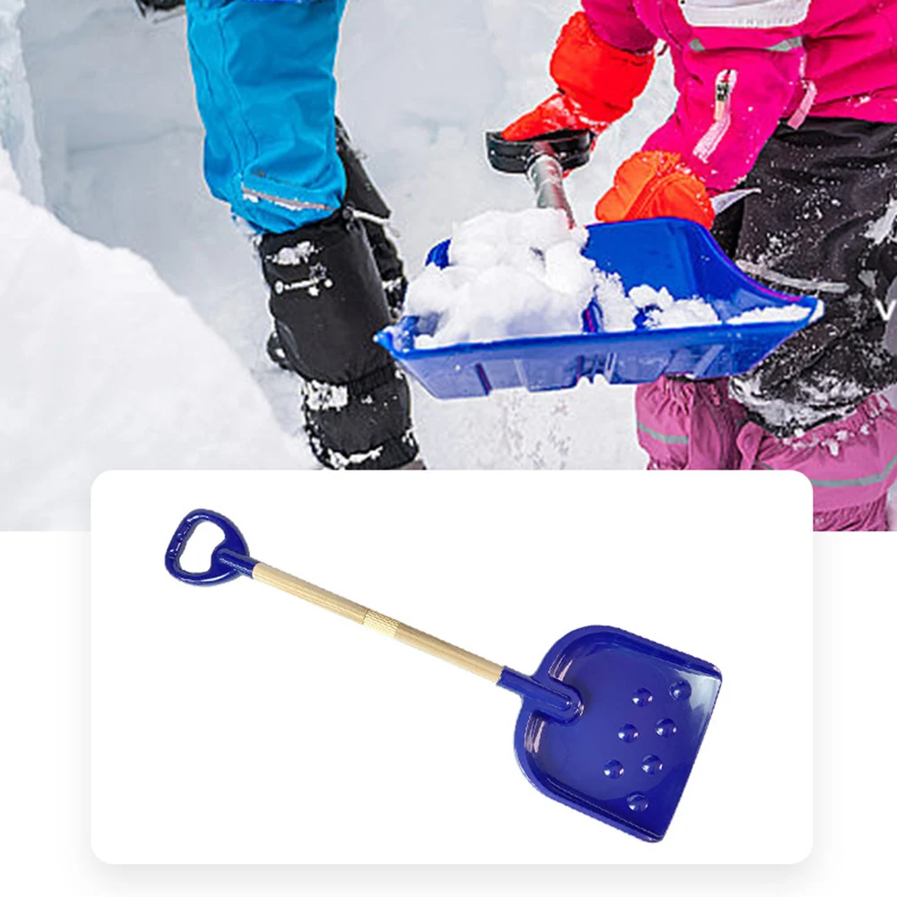 للعب الشتاء في الهواء الطلق للأطفال مجرفة الثلج القابلة للفصل مجرفة الثلج الخشبية للأطفال مع مغرفة بلاستيكية للشتاء #3