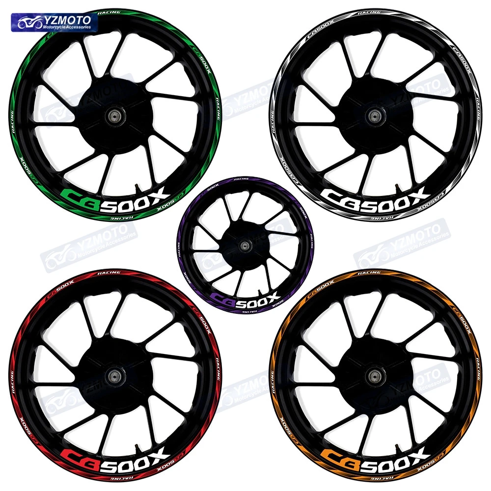 

Для Honda CB500X CB 500 X мотоциклетные гоночные 17-дюймовые наклейки на переднюю и заднюю ступицу колеса, водостойкие светоотражающие наклейки на обод