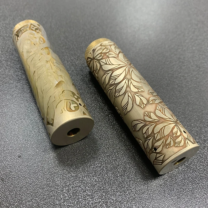 Caneta vape rogue mod e cigarro mecânico mech mods esculpido material de latão 24.5mm de diâmetro caber única bateria 18650 vapor vaper