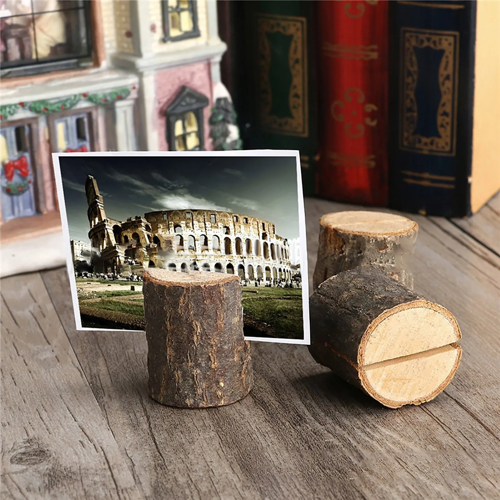 

Wedding Table Photo Holder Wooden Handicraft Decoration For Weeding 10pcs Creative Party Props Crafts Ornaments