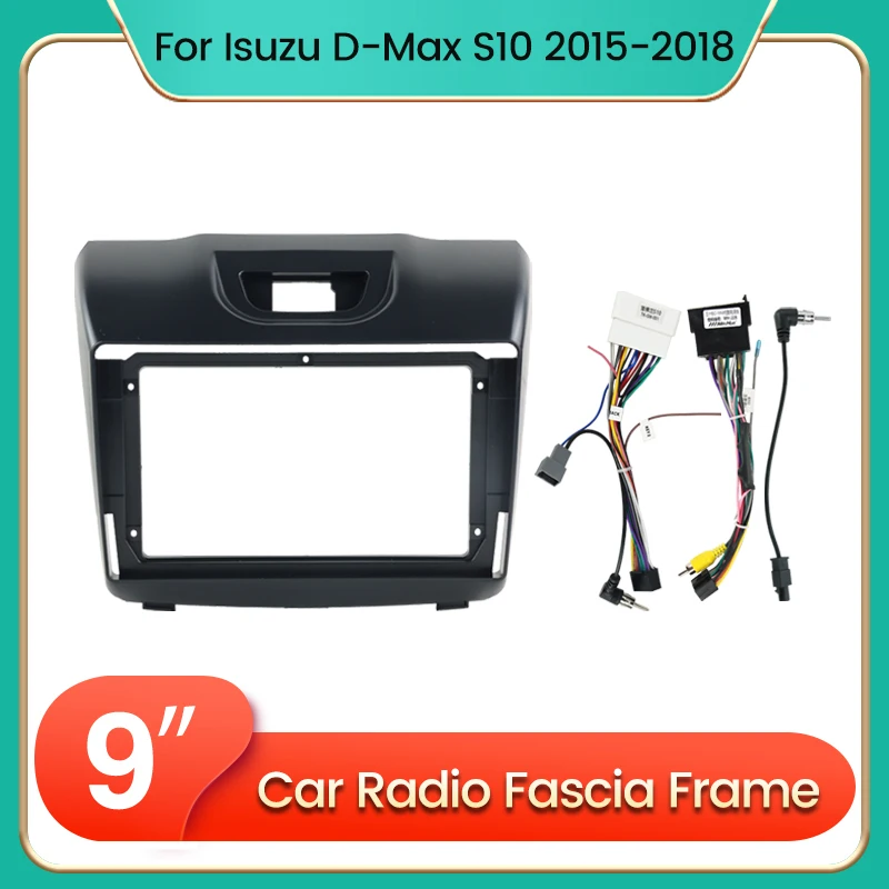 9 Inch Car Radio Fascia Frame for Isuzu D-max D Max MU-X for Chevrolet Trailblazer Holden Colorado S10 2Din Dash Mount Kit Panel